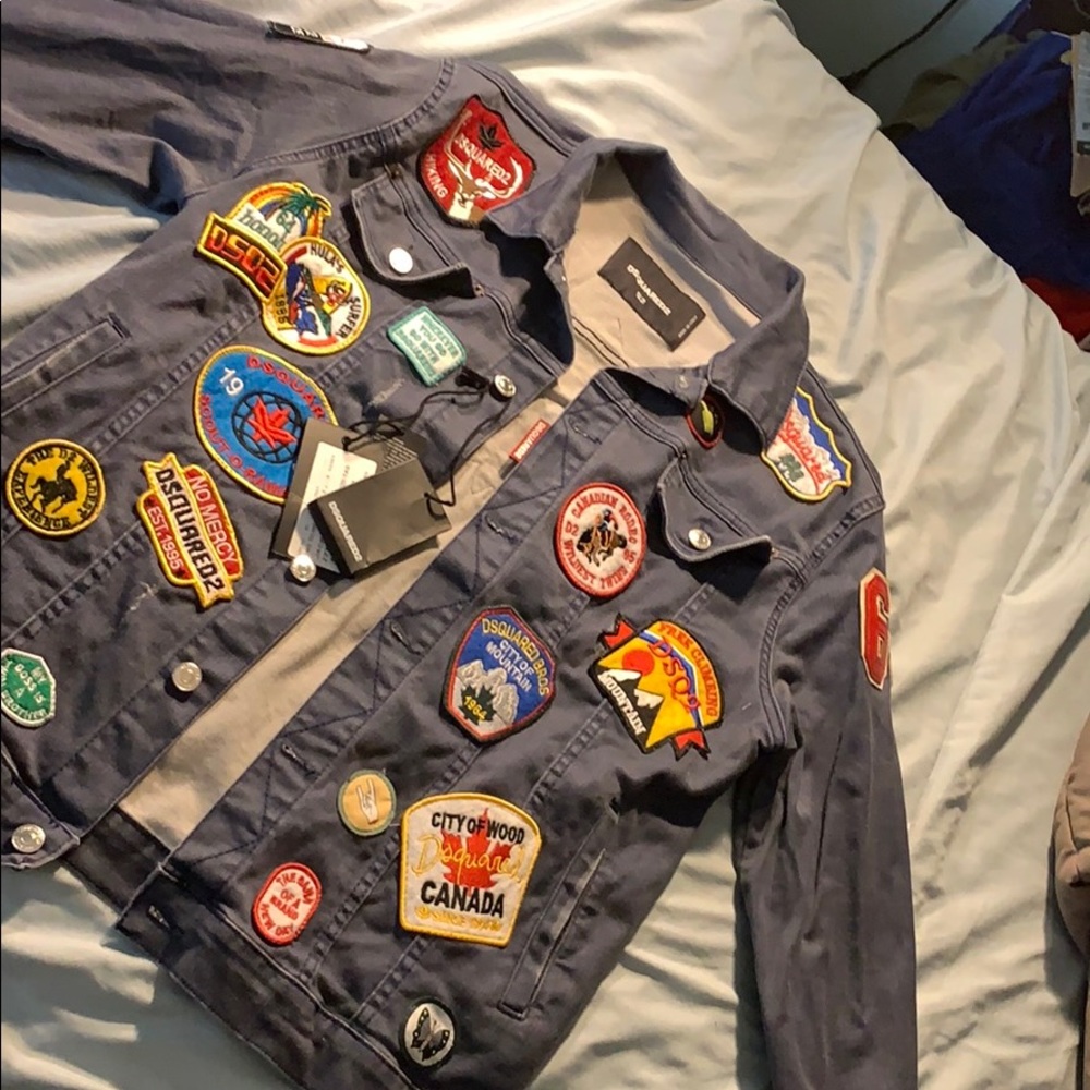 Distressed Dsquared jean jacket